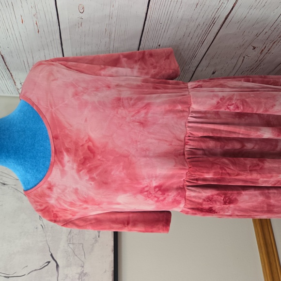 BloomChic Elegant Pink Tie-Dye Dress Womens Size 12 - Picture 10 of 14